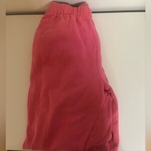 1 pair of hot pink sweatpants